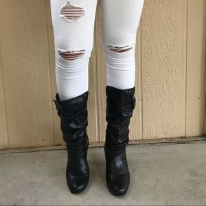 Black Nine West boots Size 6.5 W